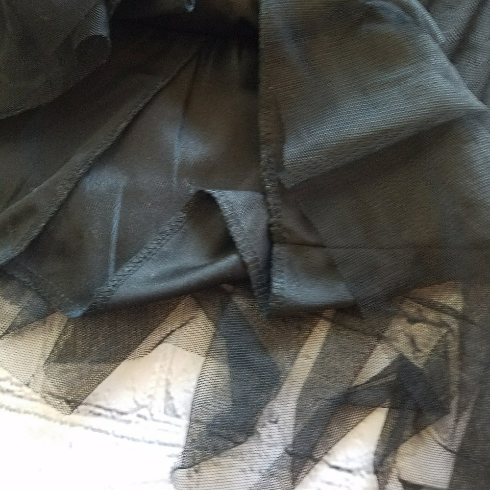 Malloy Black Mesh Tutu Black Dress Juniors Sz Med - Picture 8 of 8